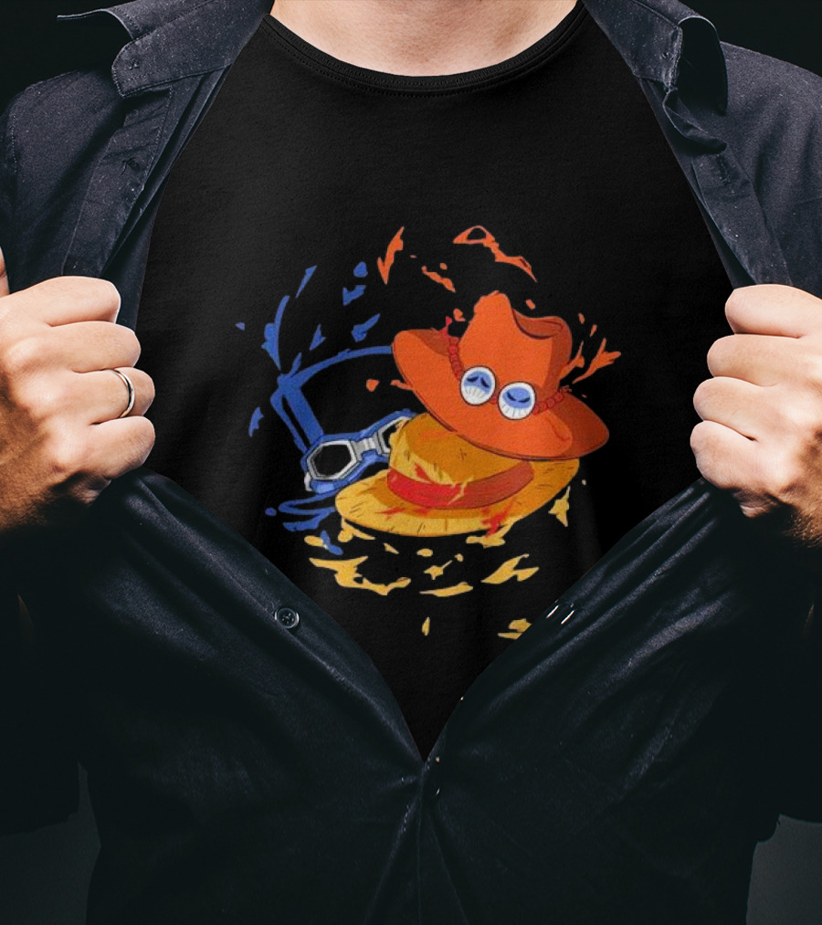 Brothers Hat Luffy Fanfabio Iconic Straw Adventure T-Shirt