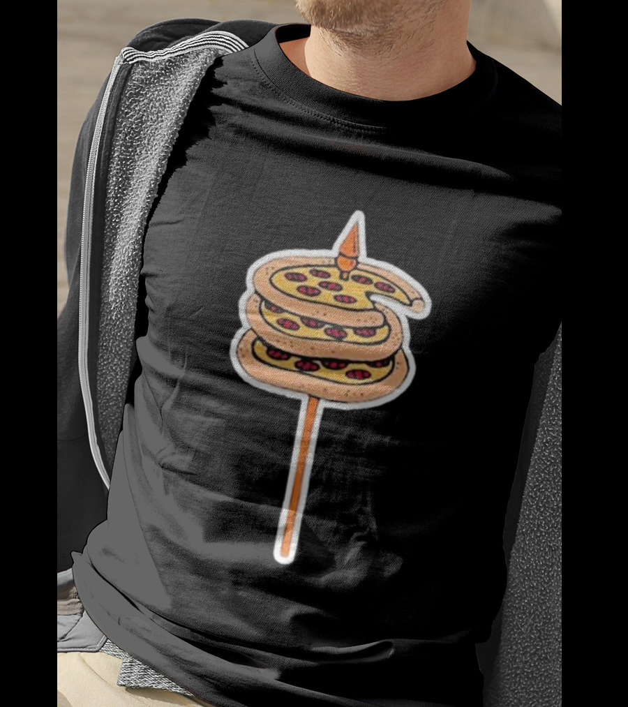 Detroit Pizza Spiral On A Spear T-Shirt