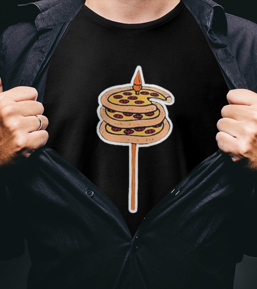 Detroit Pizza Spiral On A Spear T-Shirt