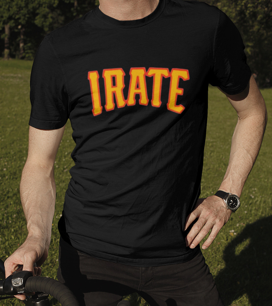 Irate Pgh Irate Retro Bold Text Arch T-Shirt