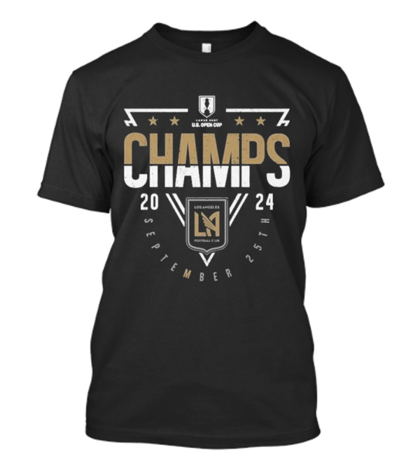 Lafc 2024 Lamar Hunt U.S. Open Cup Champs September 25th Los Angeles Football Club T-Shirt