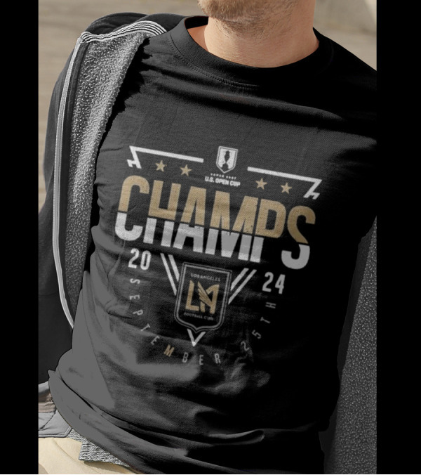Lafc 2024 Lamar Hunt U.S. Open Cup Champs September 25th Los Angeles Football Club T-Shirt