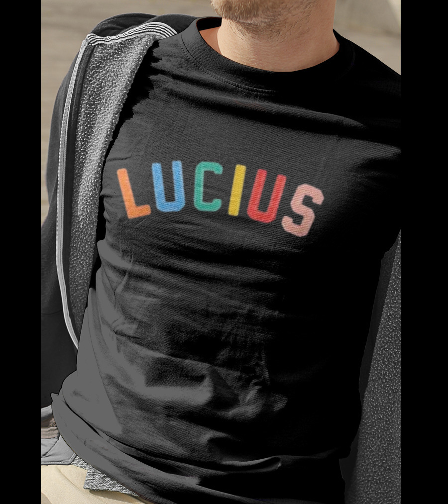 Lucius Colorful Stitched Letters T-Shirt