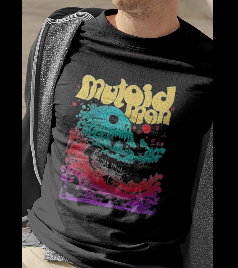 Mutoid Man Psychedelic Skull Wave Explosion T-Shirt
