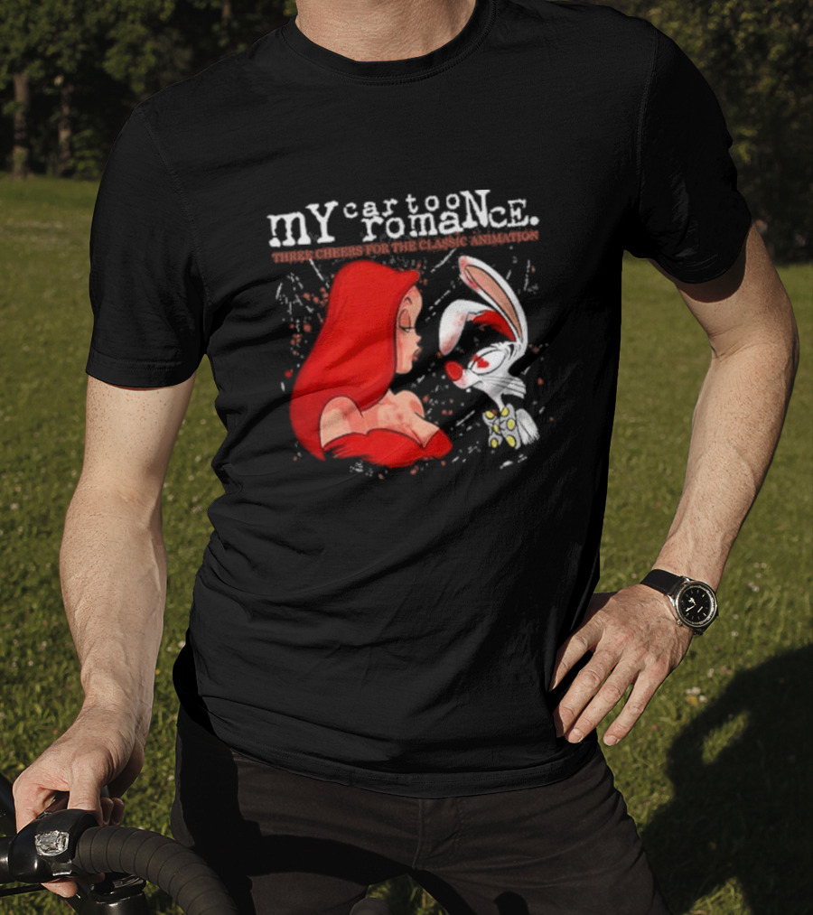 My Cartoon Romance Three Cheers Classic Animation Jessica Rabbit Roger T-Shirt