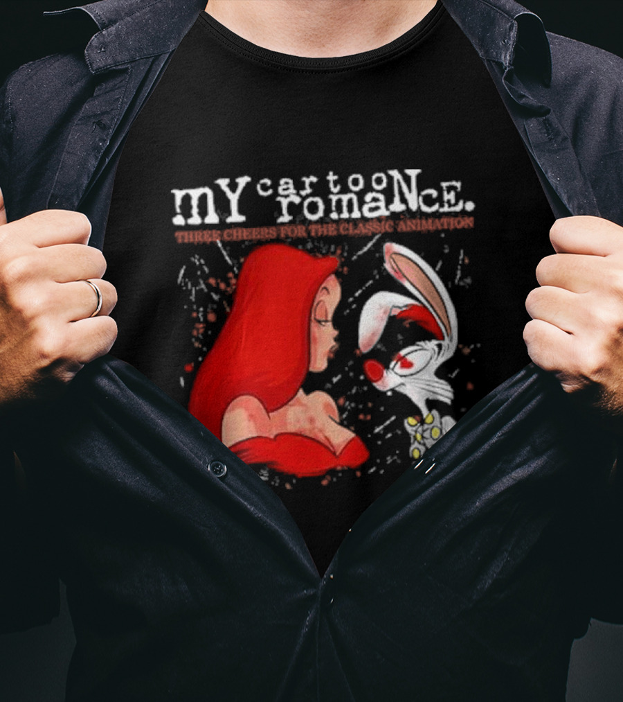 My Cartoon Romance Three Cheers Classic Animation Jessica Rabbit Roger T-Shirt