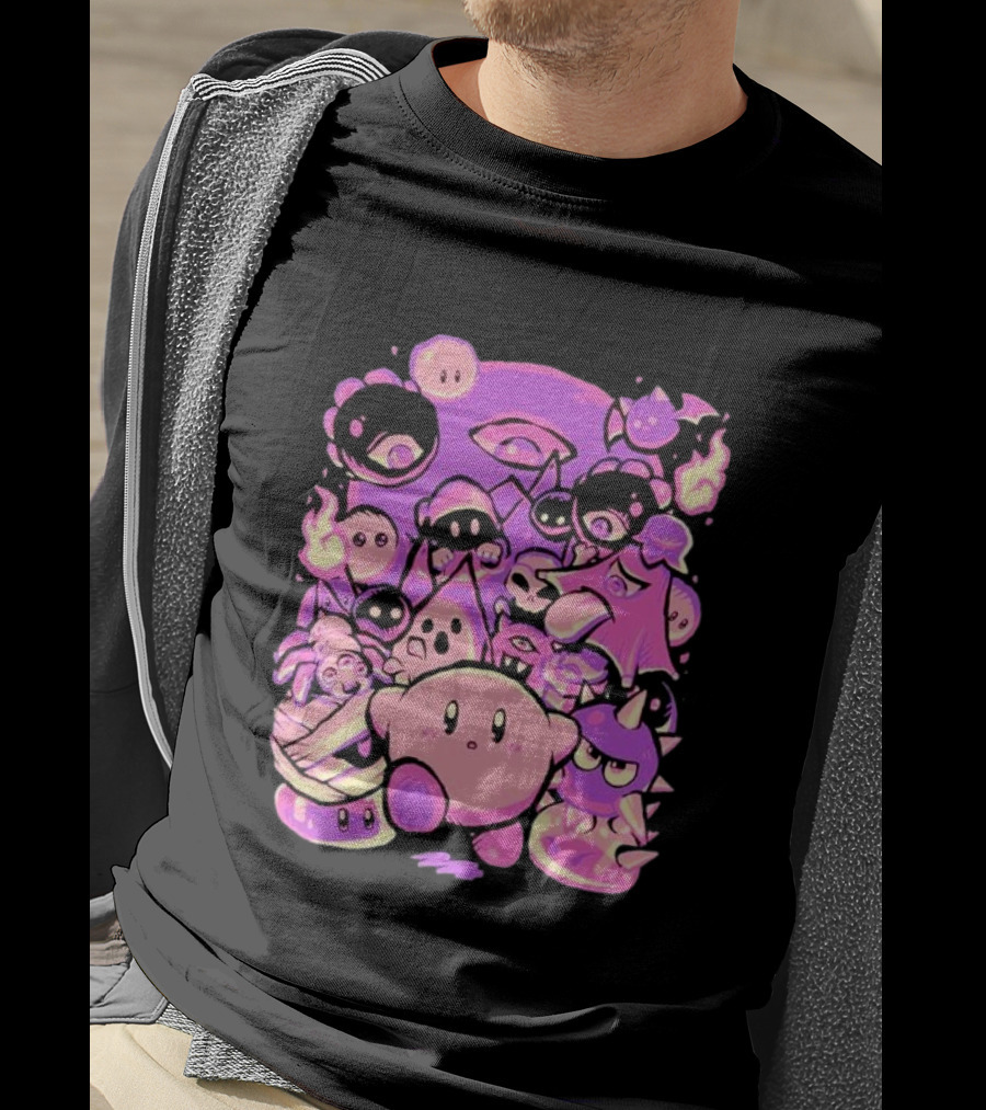 Nightmare Land Kirby And Enemies Pixeleyebat T-Shirt