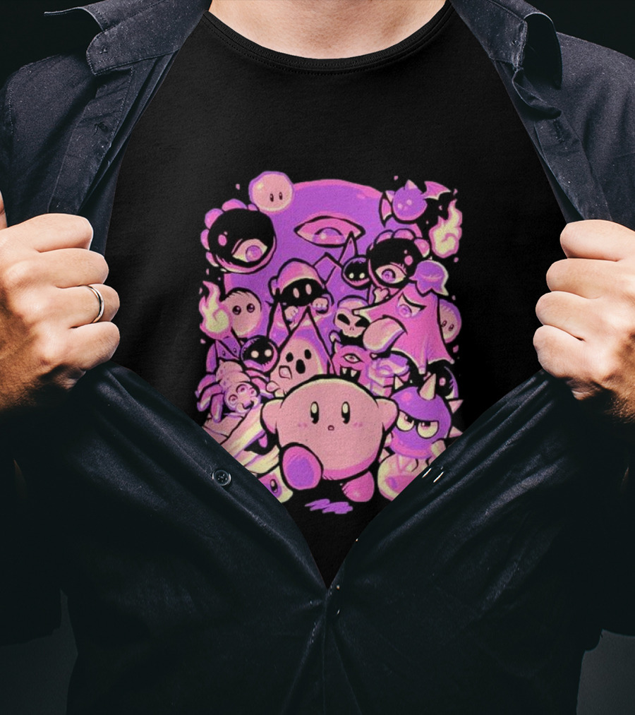 Nightmare Land Kirby And Enemies Pixeleyebat T-Shirt