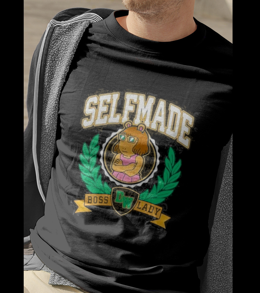 Selfmade Tired D.W. Meme Boss Lady Retroki T-Shirt