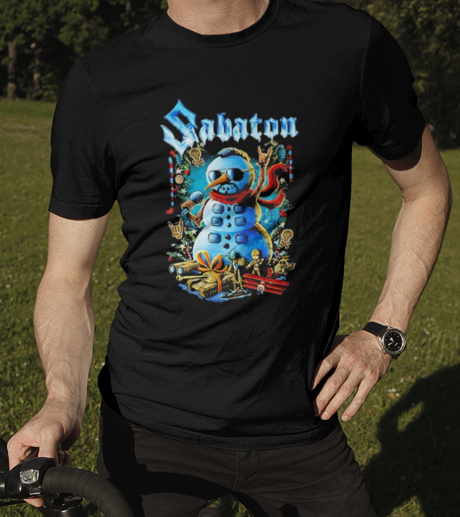 Sabaton Snowman Rock Xmas Party T-Shirt
