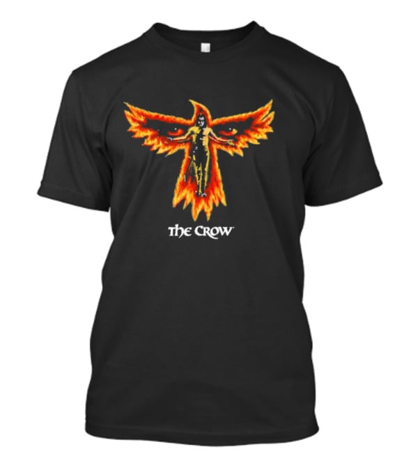 The Crow Firebird Symbol With Gothic Figure T-Shirt