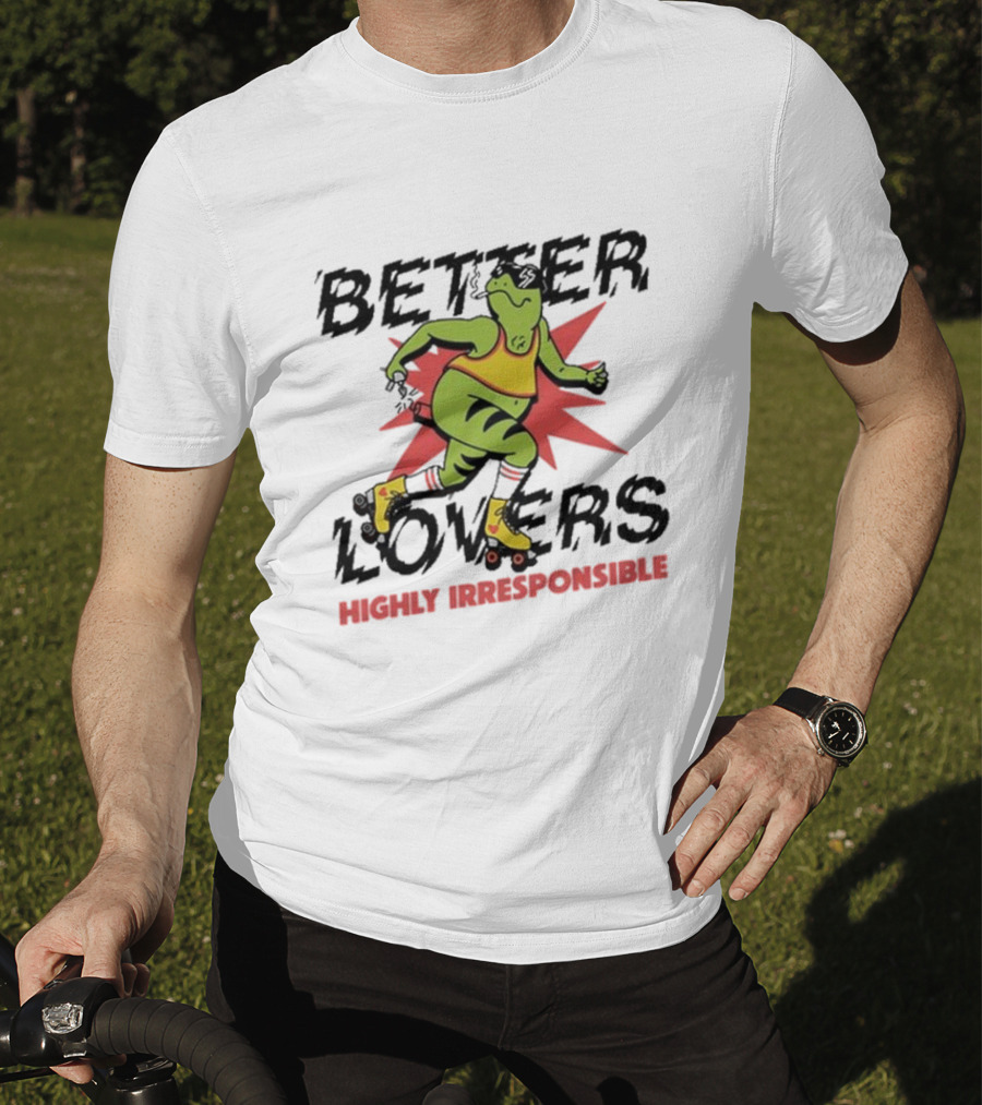 Better Lovers Highly Irresponsible Roller Skating Frog T-Shirt