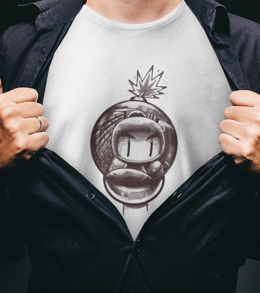 Bob-omb Face With Reflective Bomb Eyes T-Shirt