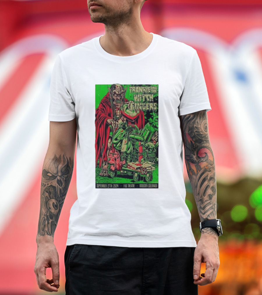 Frankie And The Witch Fingers Vampire Art Sep 27 2024 Fox Theatre Boulder Colorado T-Shirt