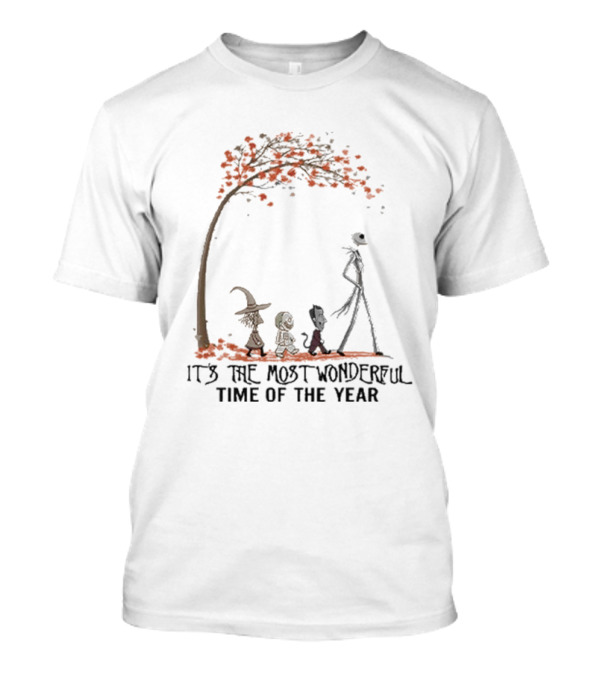 It’s The Most Wonderful Time Of The Year Halloween Jack Skellington Tree Costume Characters T-Shirt