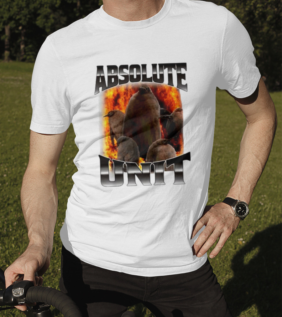 Absolute Unit Penguin Fire Bootleg Rap T-Shirt