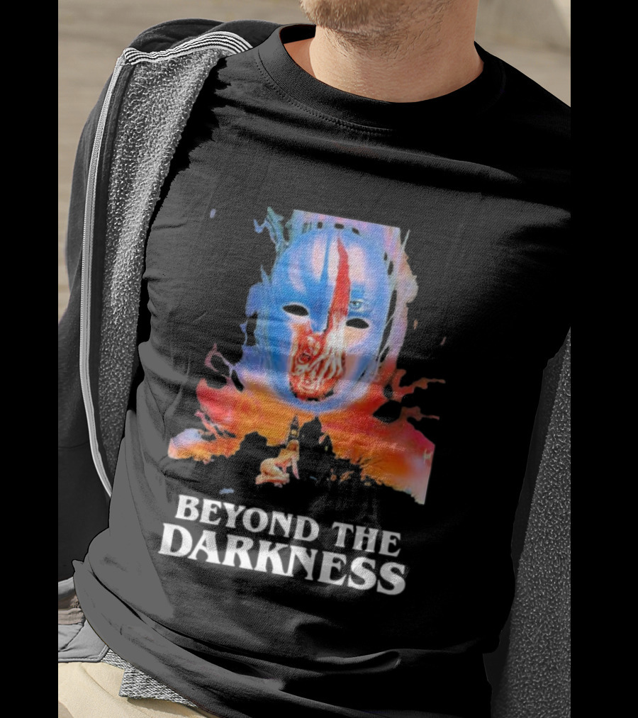 Beyond The Darkness Surreal Mask And Crimson T-Shirt