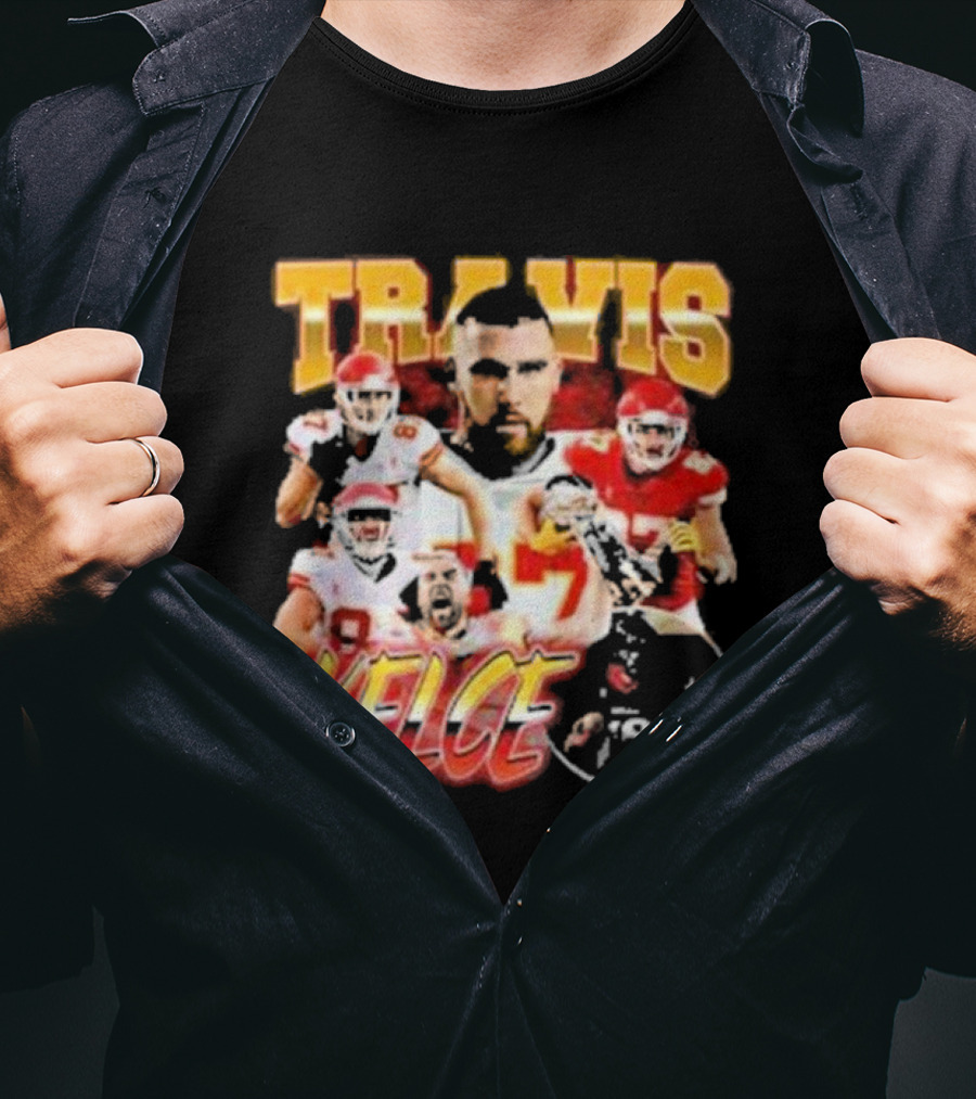 Travis Kelce Chiefs Players Collage T-Shirt