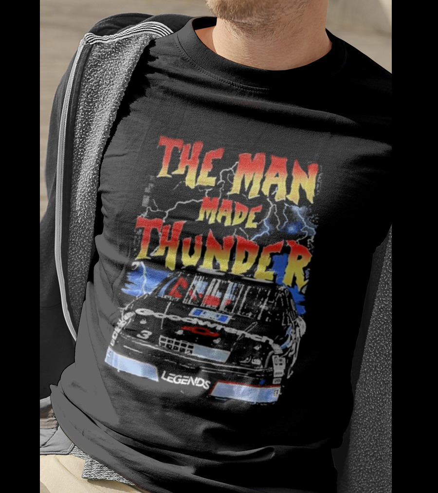 Dale Earnhardt 3 The Man Made Thunder Legends T-Shirt