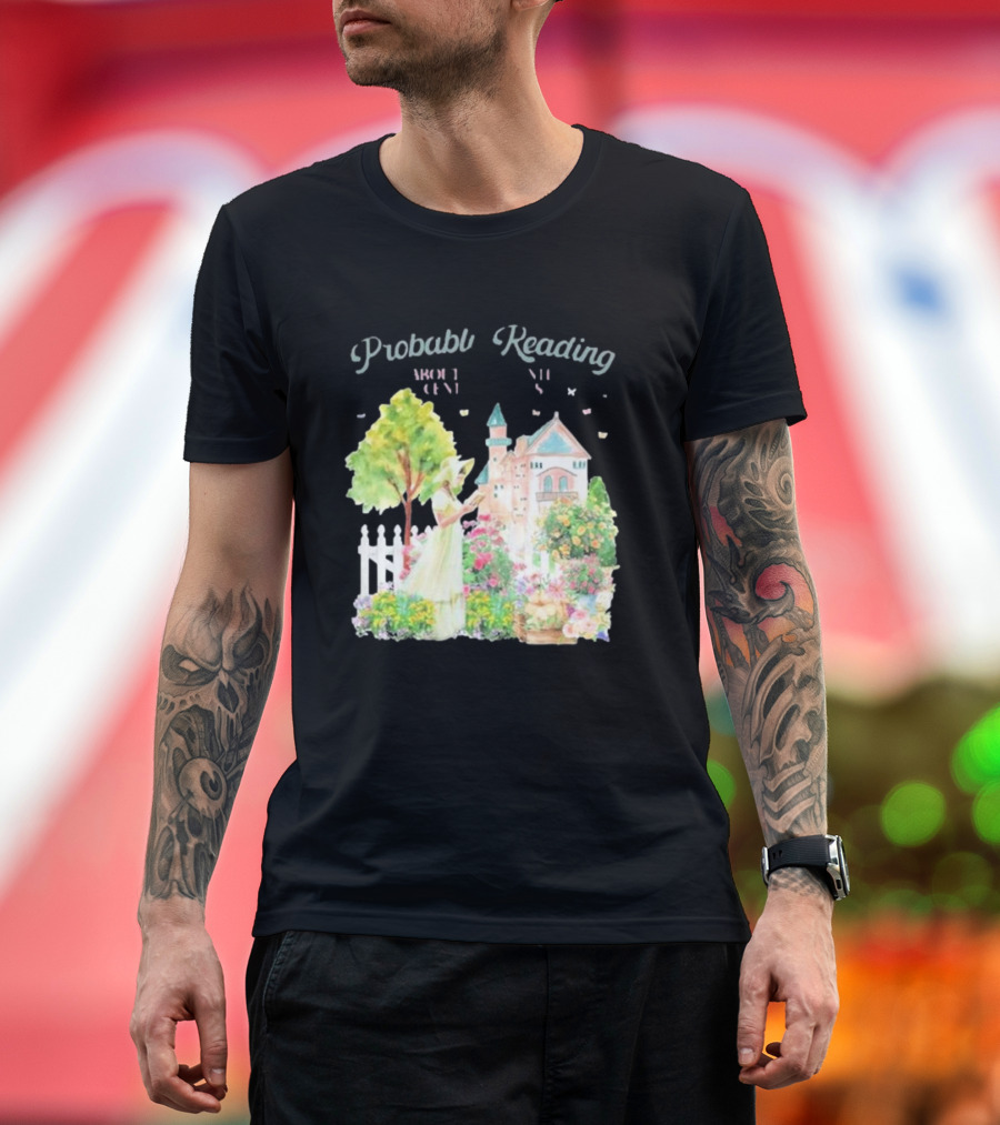 Opal And June Probably Reading About Dukes Victorian Garden Scene T-Shirt