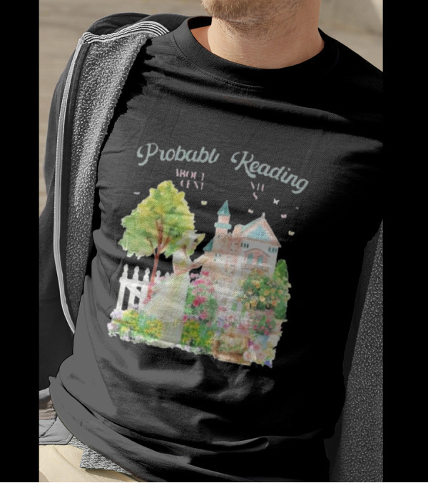 Opal And June Probably Reading About Dukes Victorian Garden Scene T-Shirt