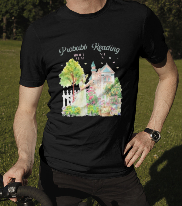 Opal And June Probably Reading About Dukes Victorian Garden Scene T-Shirt