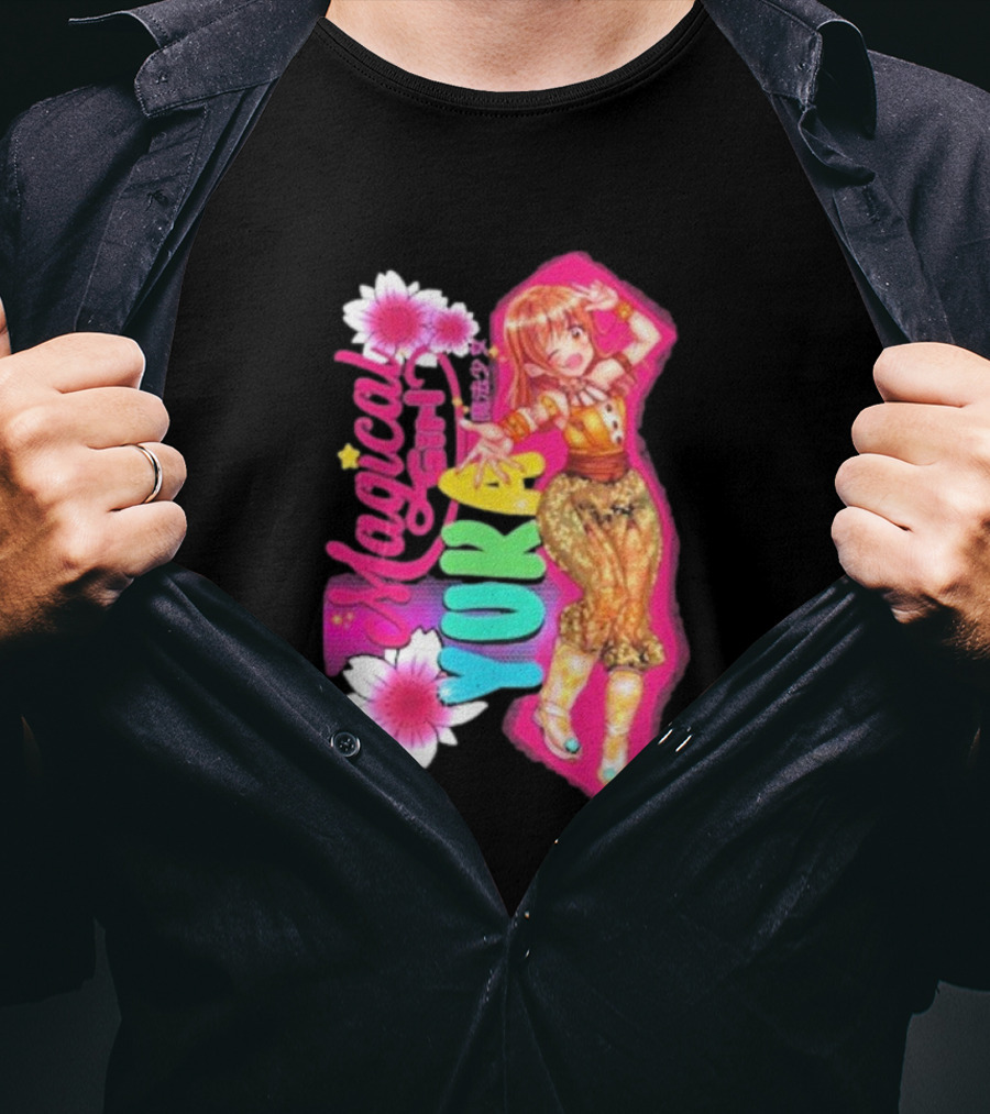 Magical Girl Yuka Sakazaki Vibrant Floral T-Shirt