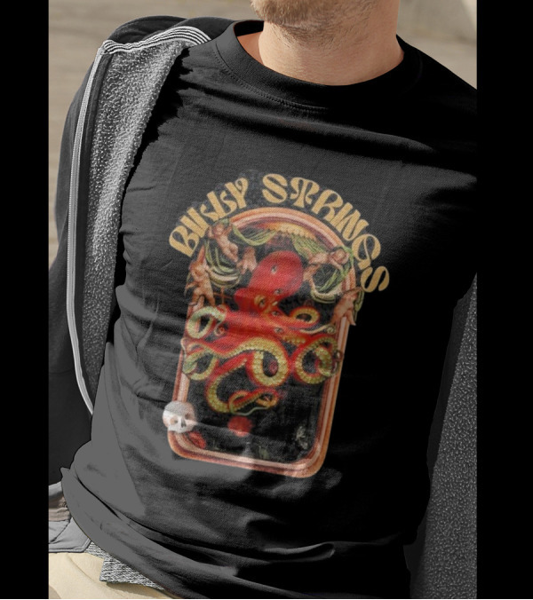 Billy Strings Octopus Psychedelic Skull Cherubs T-Shirt