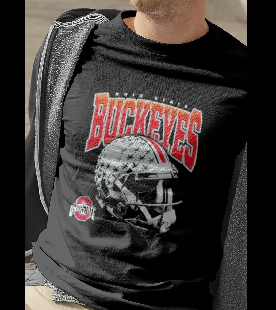 Ohio State Buckeyes Helmet Realistic Sports T-Shirt