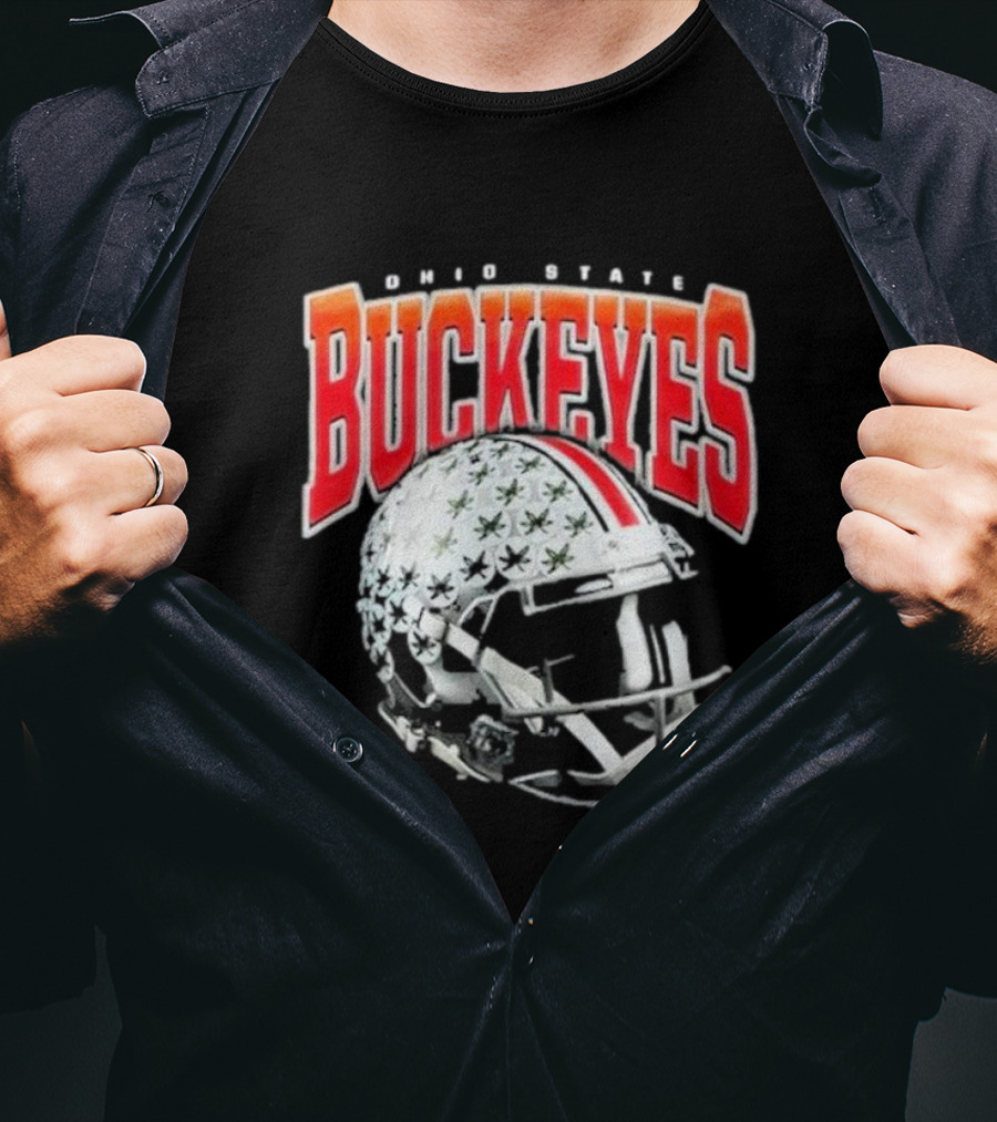 Ohio State Buckeyes Helmet Realistic Sports T-Shirt