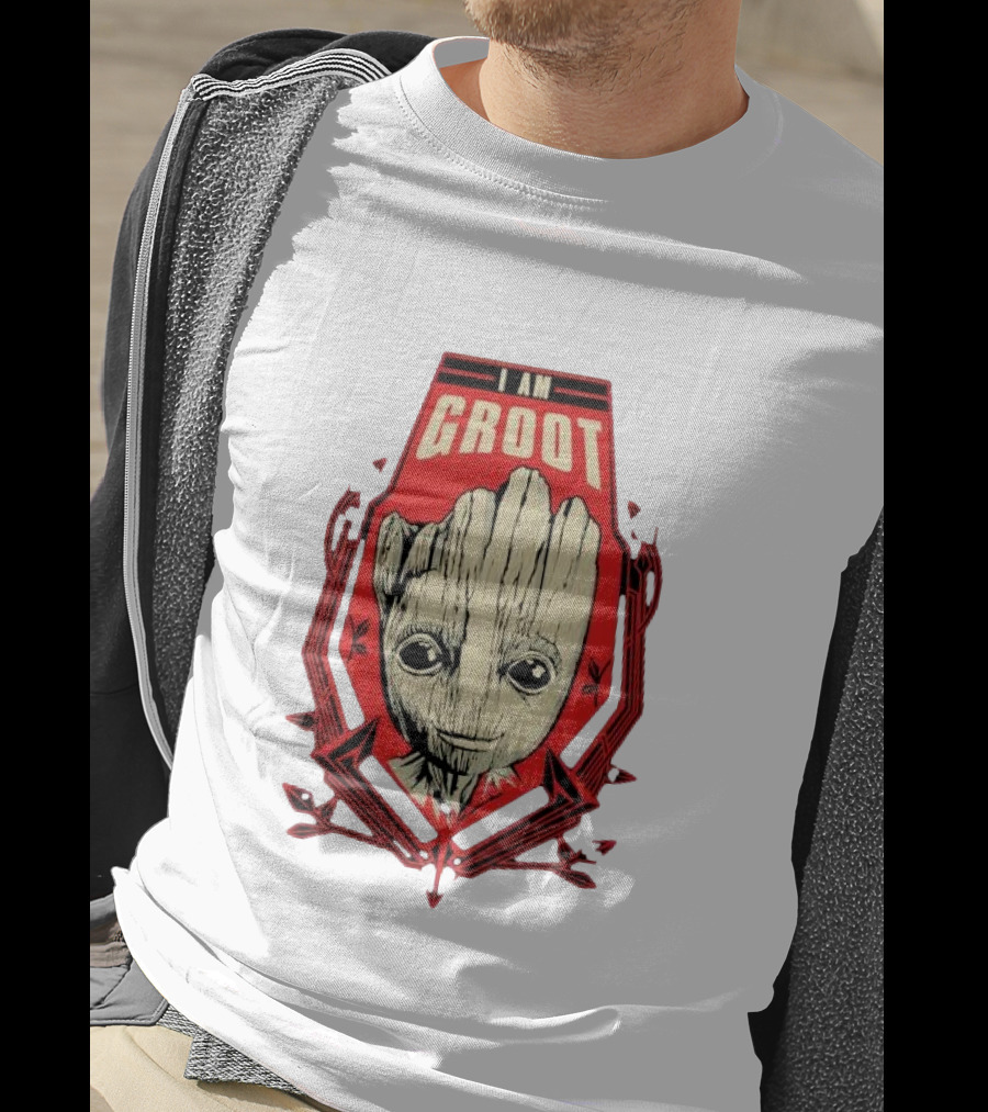 I Am Groot Shield Guardians Of The Galaxy Bravado T-Shirt