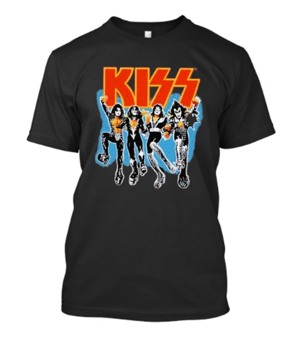 Kiss Destroyer Track List Black Band Members T-Shirt