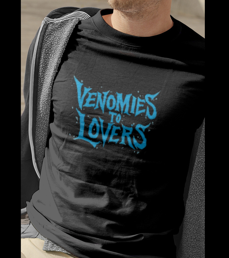 Venomies To Lovers Super Yaki Text Blue T-Shirt