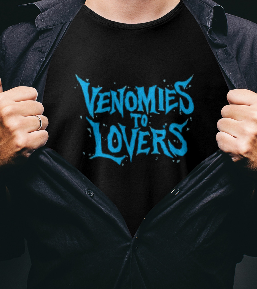 Venomies To Lovers Super Yaki Text Blue T-Shirt