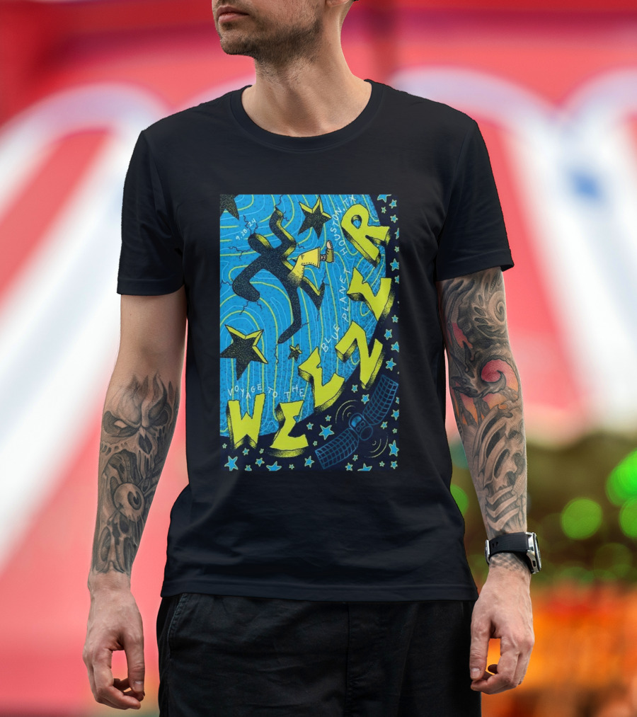 Weezer Voyager Blue Planet Houston TX September 28 2024 Live Concert T-Shirt