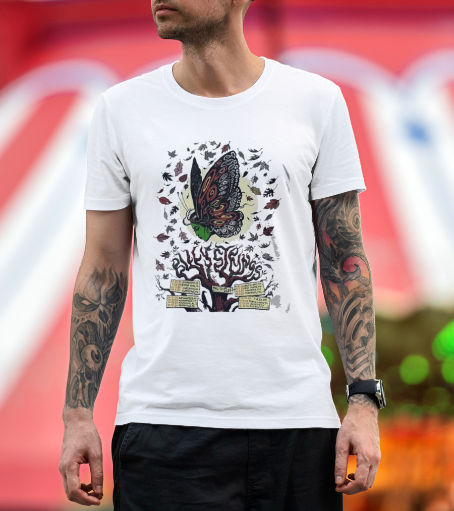 Billy Strings Fall 2024 Tour Butterfly Tree Leaves T-Shirt