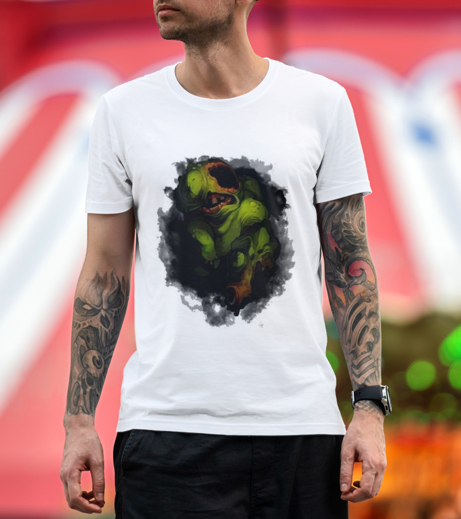 Binding Of Isaac Four Souls Pestilence Creepy Green Monster Card T-Shirt