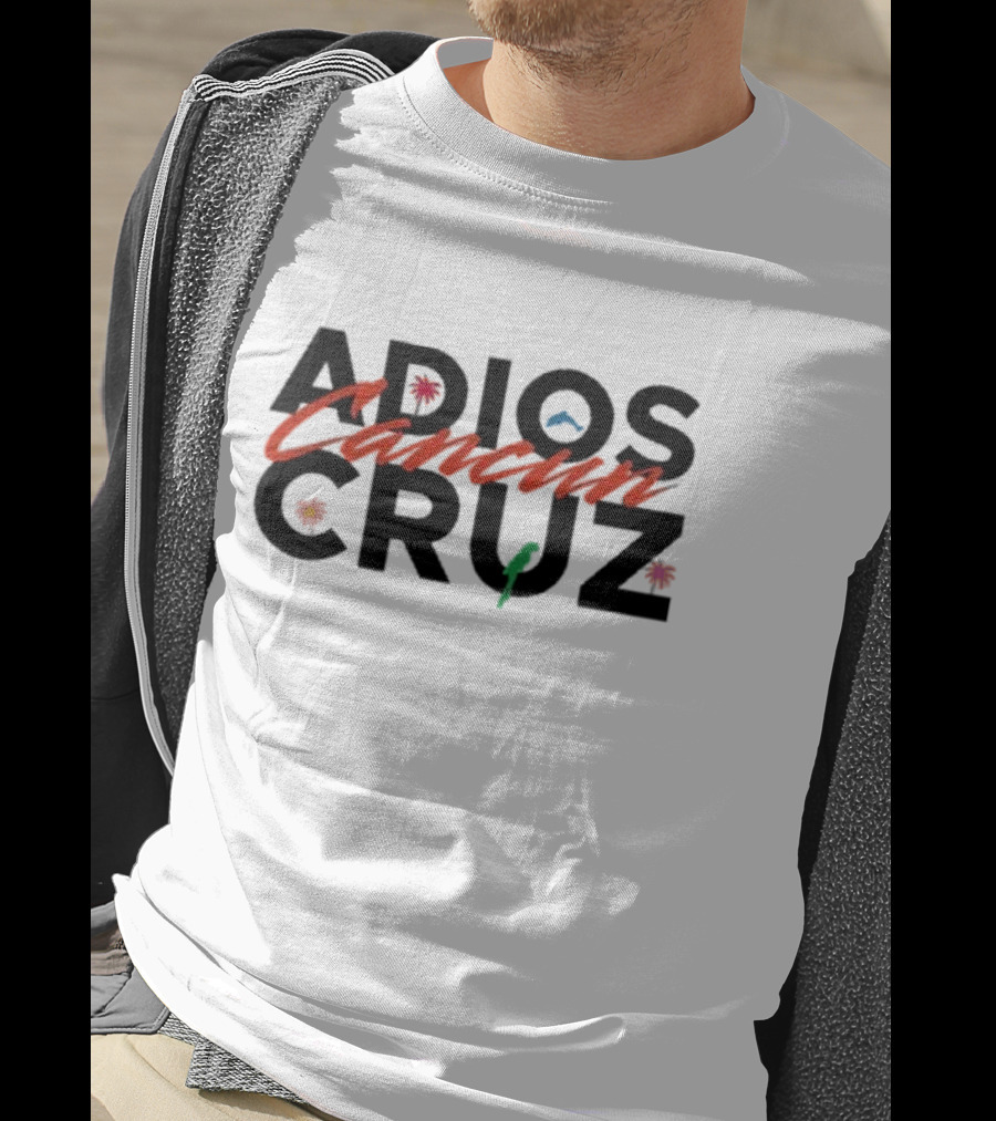 Colin Allred Adios Cancun Cruz Palm Tree Tropical Parrot T-Shirt