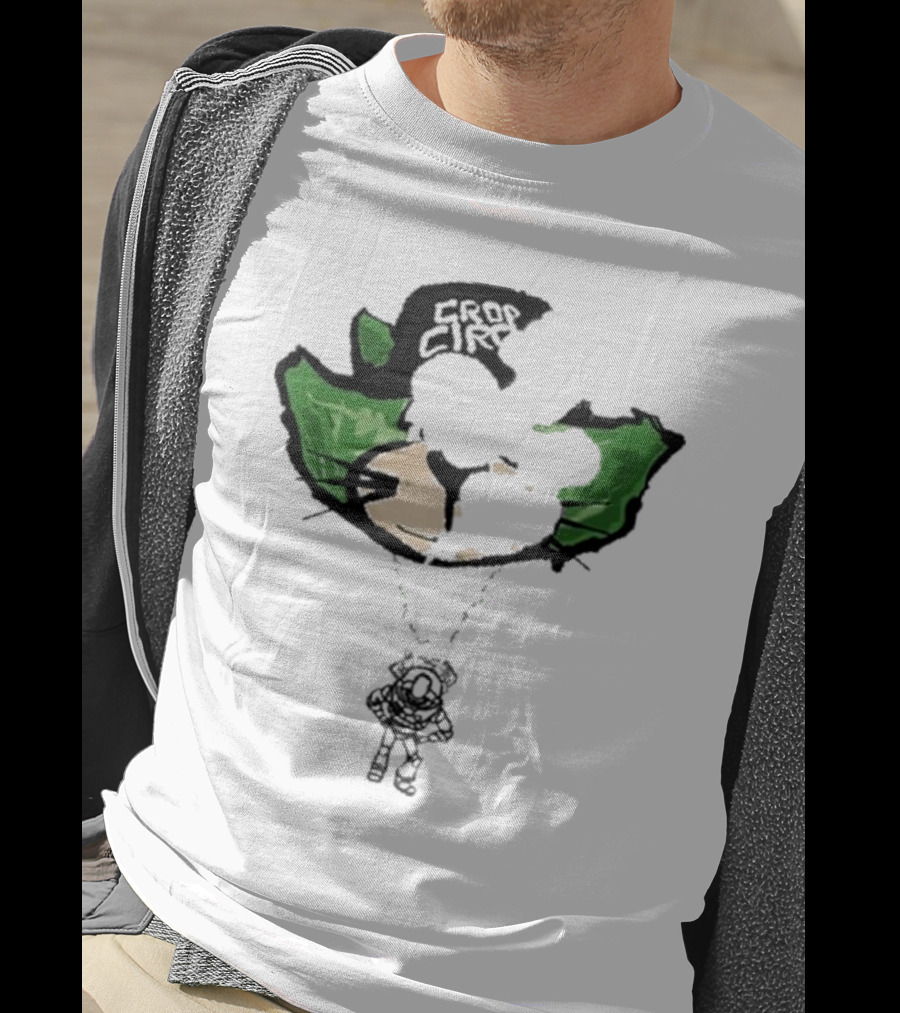 Crop City Astronaut Cat Parachute Puff Print T-Shirt