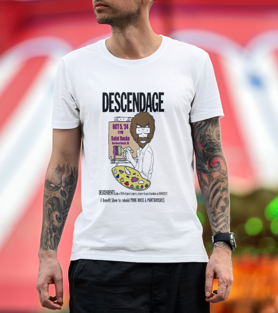Descendage Featuring Descendents Plus Guest Singers at Saint Rocke Hermosa Beach Benefit for Punk Rock and Paintbrushes October 5 T-Shirt