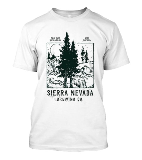 Mills River North Carolina Chico California Sierra Nevada Brewing Co Nature Scene T-Shirt