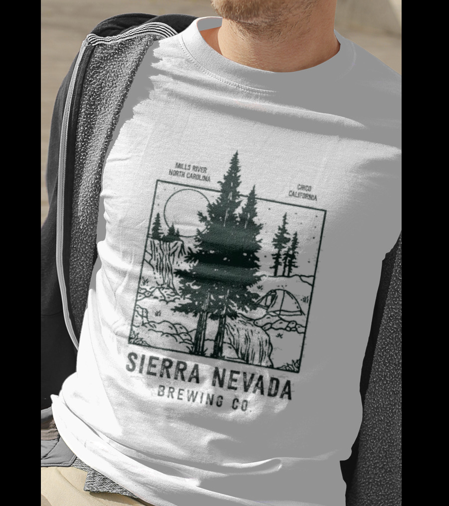 Mills River North Carolina Chico California Sierra Nevada Brewing Co Nature Scene T-Shirt