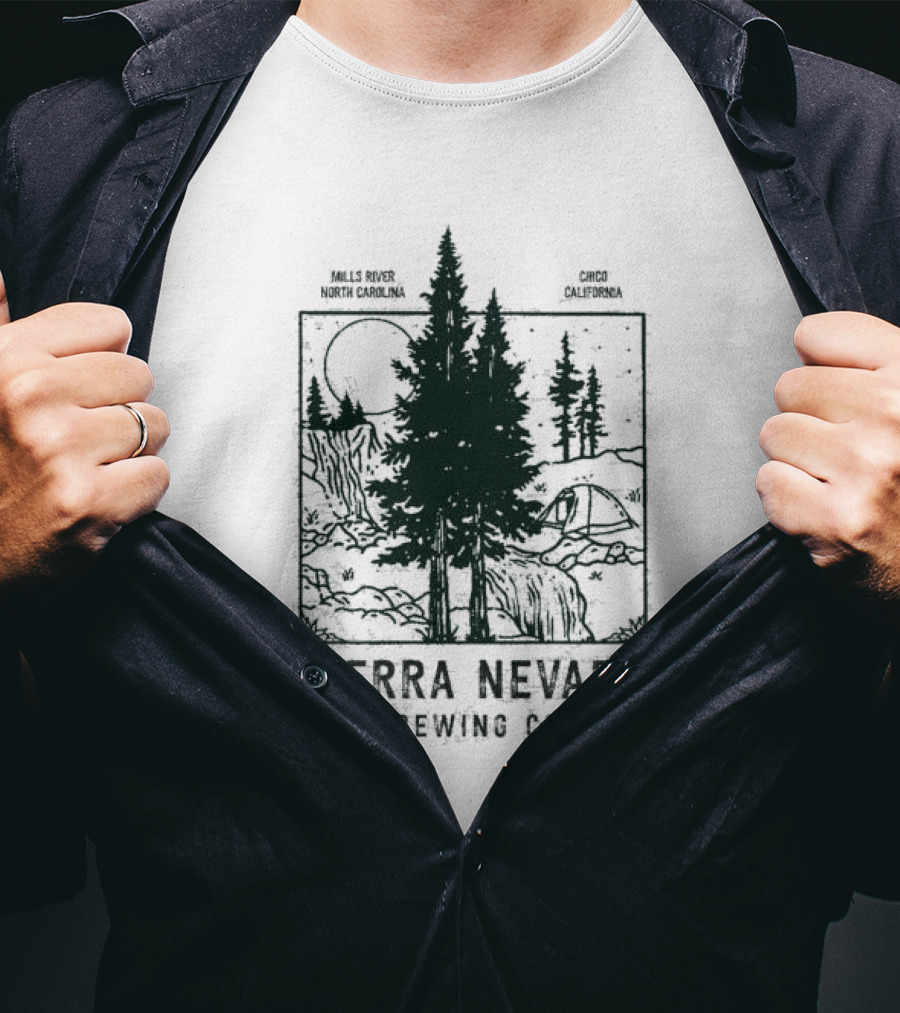 Mills River North Carolina Chico California Sierra Nevada Brewing Co Nature Scene T-Shirt