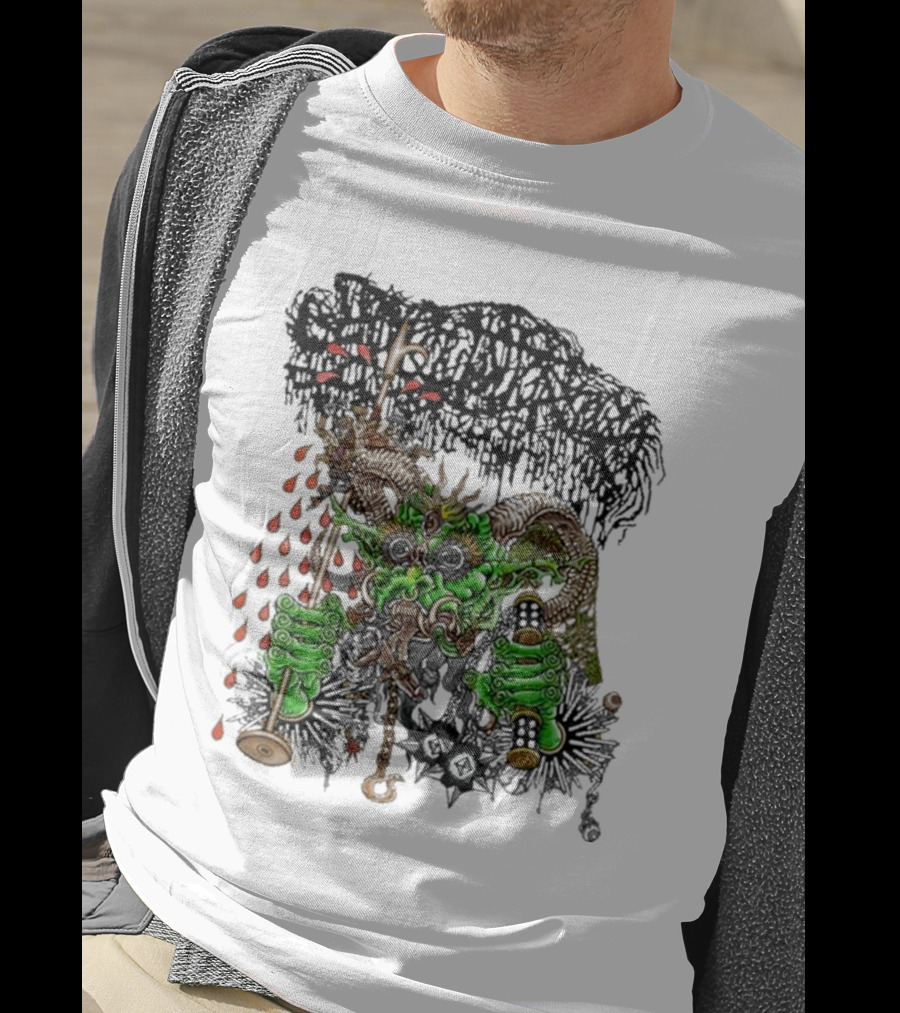 Sanguisugabogg Medievil Monster With Blood And Chains Elements T-Shirt