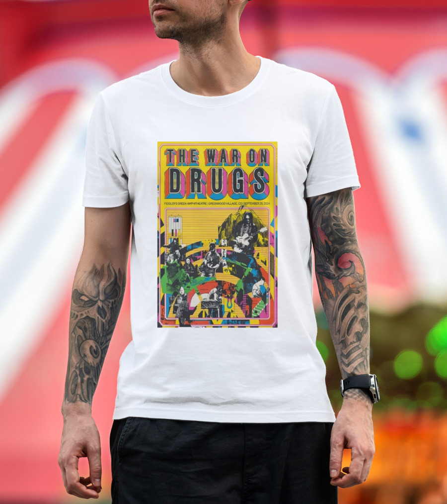 The War on Drugs Fiddlers Green Amphitheatre Greenwood Village CO September 28 2024 Tour T-Shirt