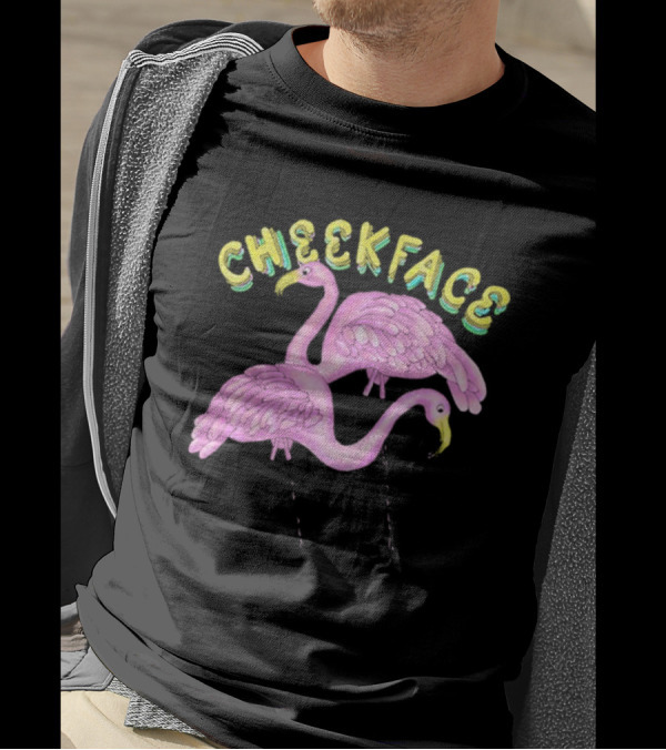 Cheekface Pink Flamingos T-Shirt