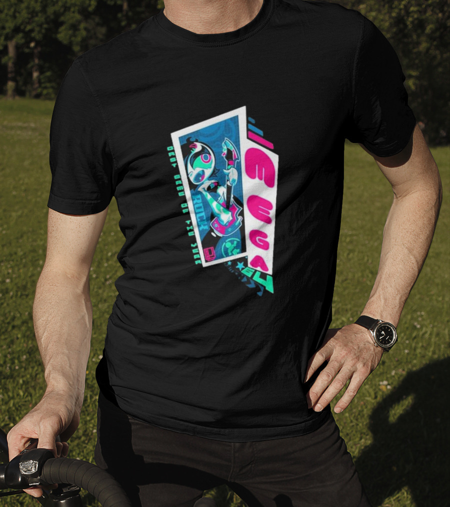 Mega64 Shred Neon Rocker Guitar Stars T-Shirt