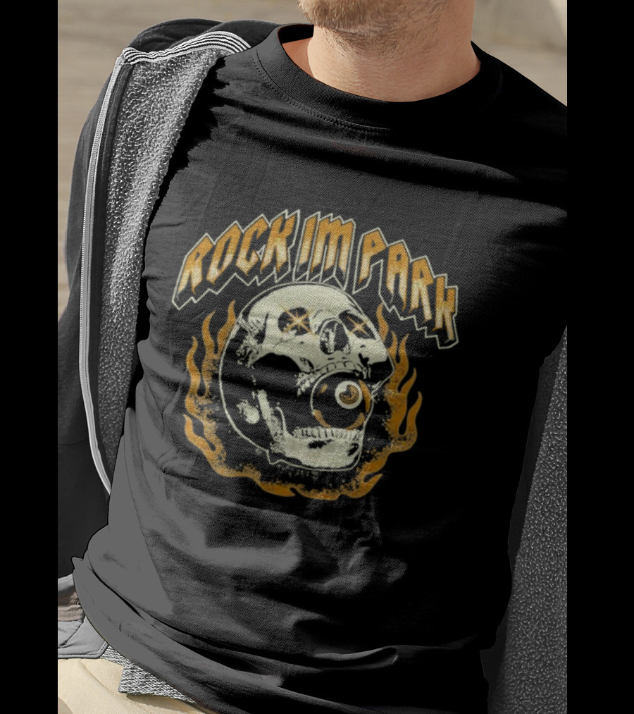 Rock Im Park Flaming Skull T-Shirt
