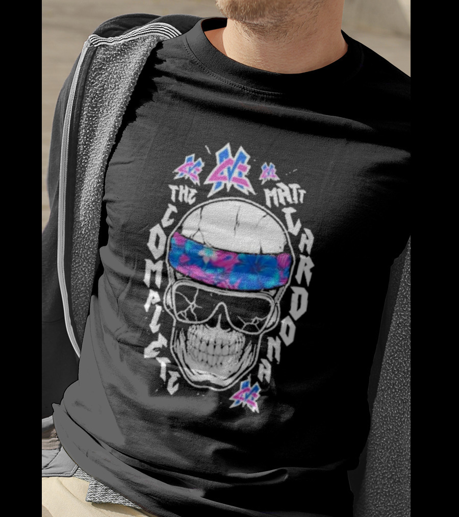 Matt Cardona The Complete Hawaii Skull And Sunglasses Floral Headband T-Shirt