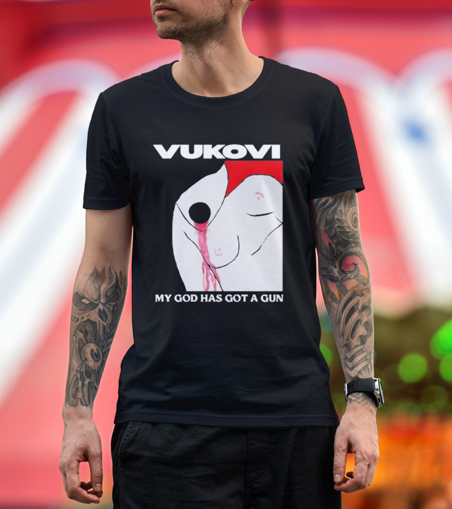 Vukovi My God Has Got A Gun Bold Graphic Concept T-Shirt